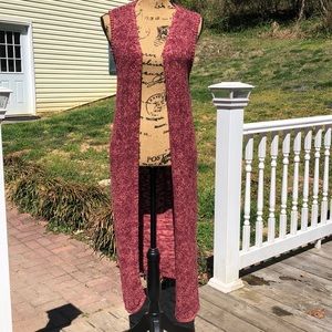 Knox Rose Lightweight Sweater Duster Vest Large